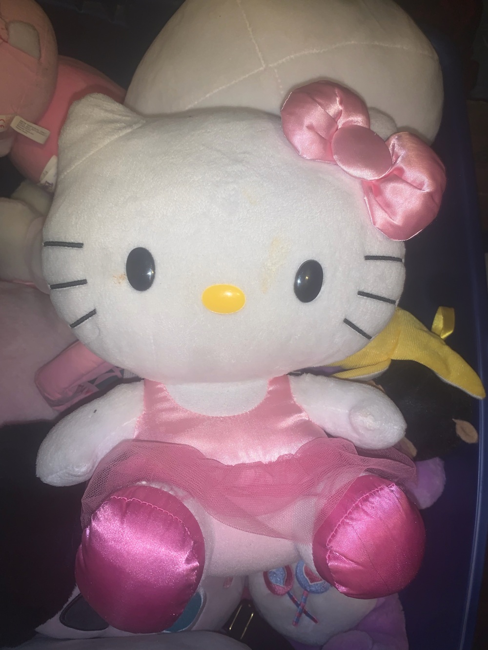 Hello Kitty Plush in White, Pink and Yellow
